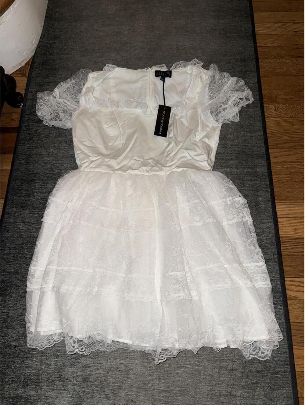 Divine apparltion, baby doll dress XL white ivory